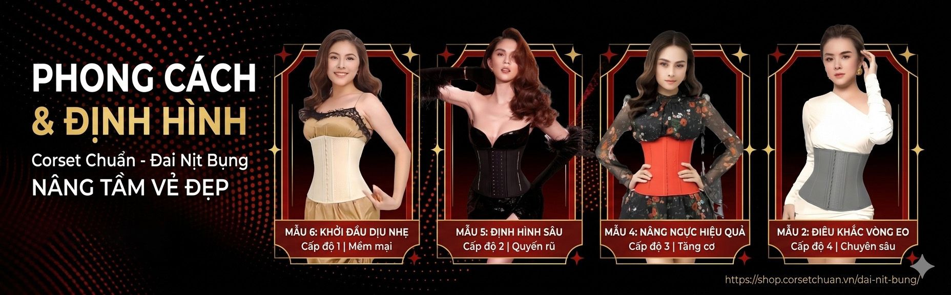 Đai nịt bụng latex Corset Chuẩn